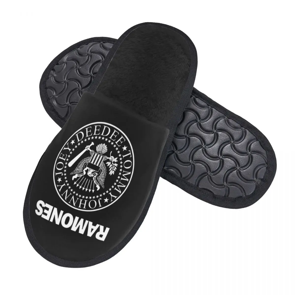 مخصص The Ramone Merch (2) النعال رغوة الذاكرة الدافئة الناعمة النساء شبشب منزل أحذية مريحة في الأماكن المغلقة