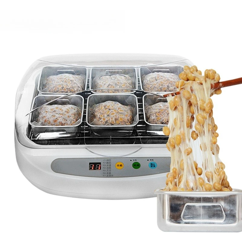 Automatic Electric Natto Maker Stainless Steel Cups Yogurt Tempeh Pickled Vegetable Rice Wine Fermenting Machine Fermenter