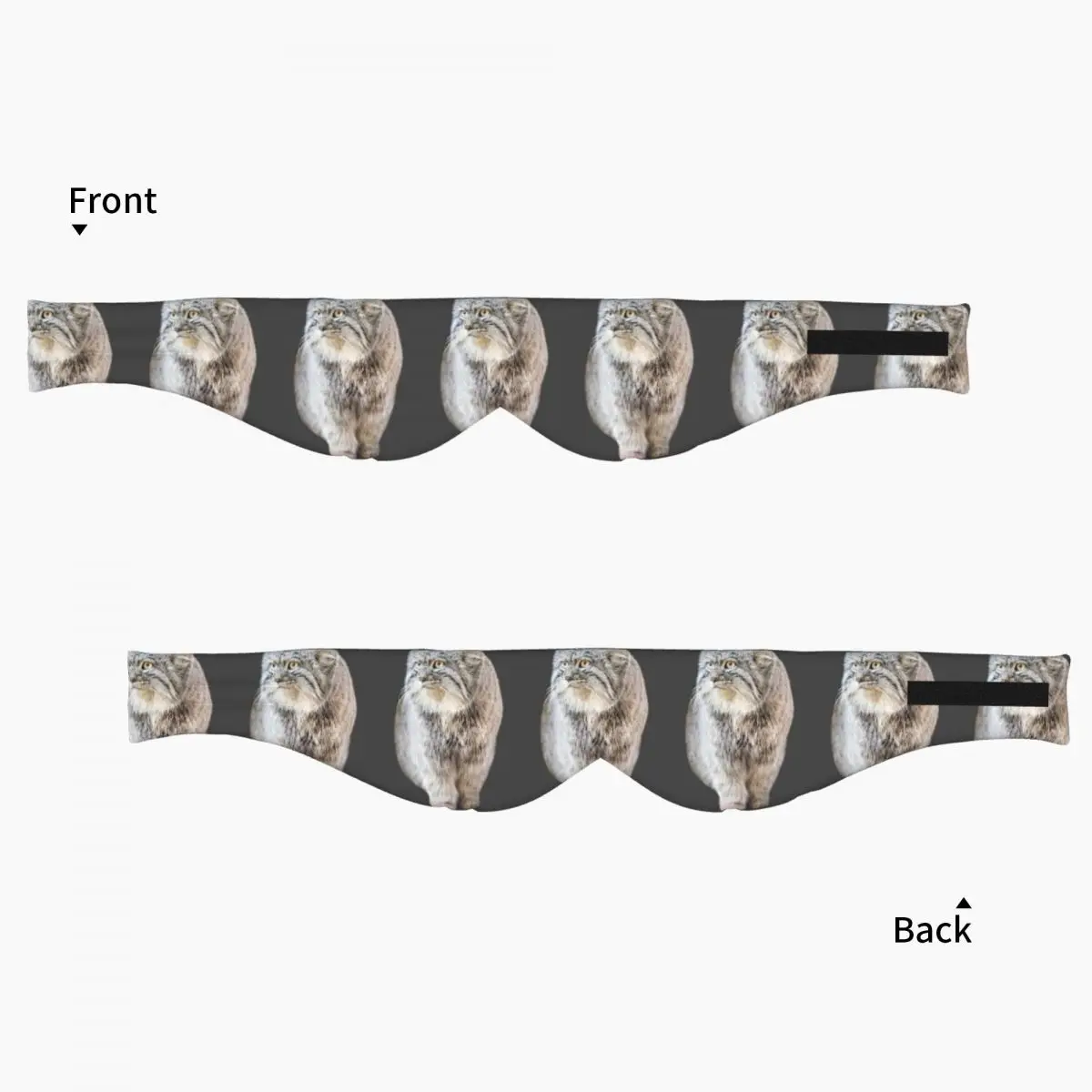 Round Pallas Cat sleep mask Light Blocking Portable Eye Cover for Girls Boys Office Nap Party Gift Eyeshade eyepatch view 3