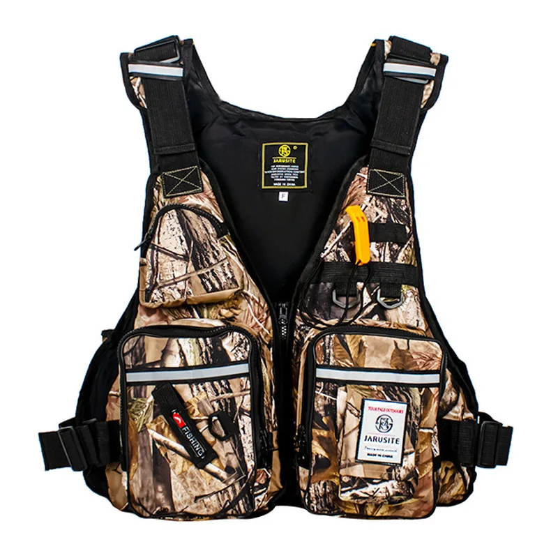 プロの男性用フィッシングベスト-浮力補助具-取り外し可能な浮力素材付き-海釣りジャケット-マルチポケット-釣り道具