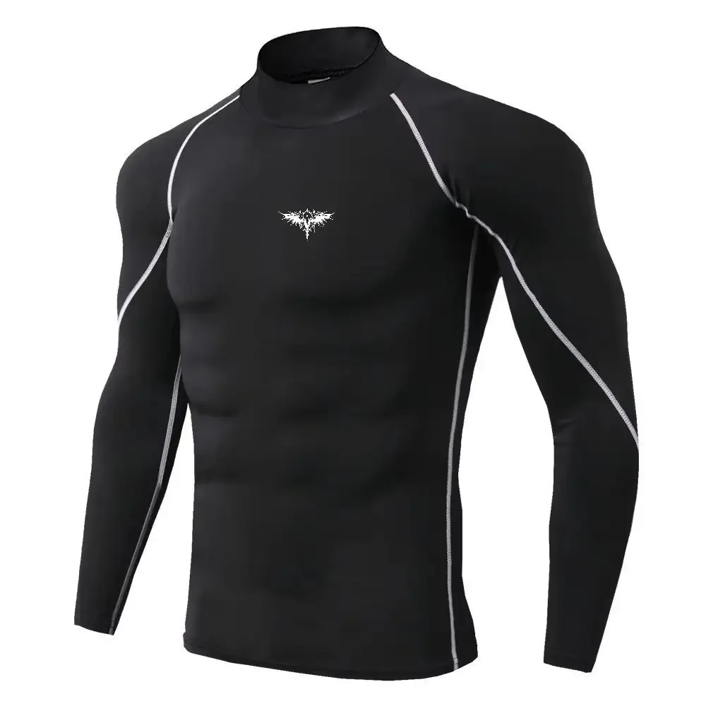 Men Sport T-shirt Quick Dry Bodybuilding Running Shirt Long Sleeve Compression Top Gym T Shirt Men Fitness Tight Men Underwear