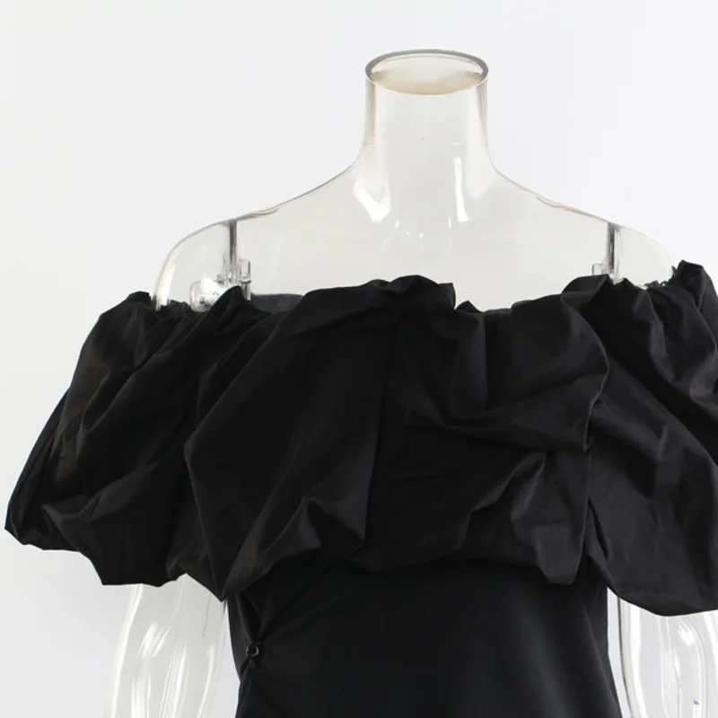 HKSH Women Chic Shirt Off-Shoulder Off Collar Pleated Asymmetric Slim Fit Elegant Sweet Blouse Ins Trendy Top New Summer HK19487