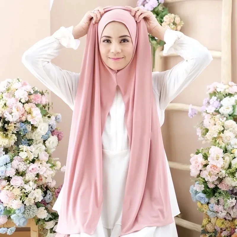 Premium istantaneo Hijab Jersey Hijab per donna collo sciarpa sciarpe di cotone per le donne Bandana foulard Hijab Femme Musulman Ramadan