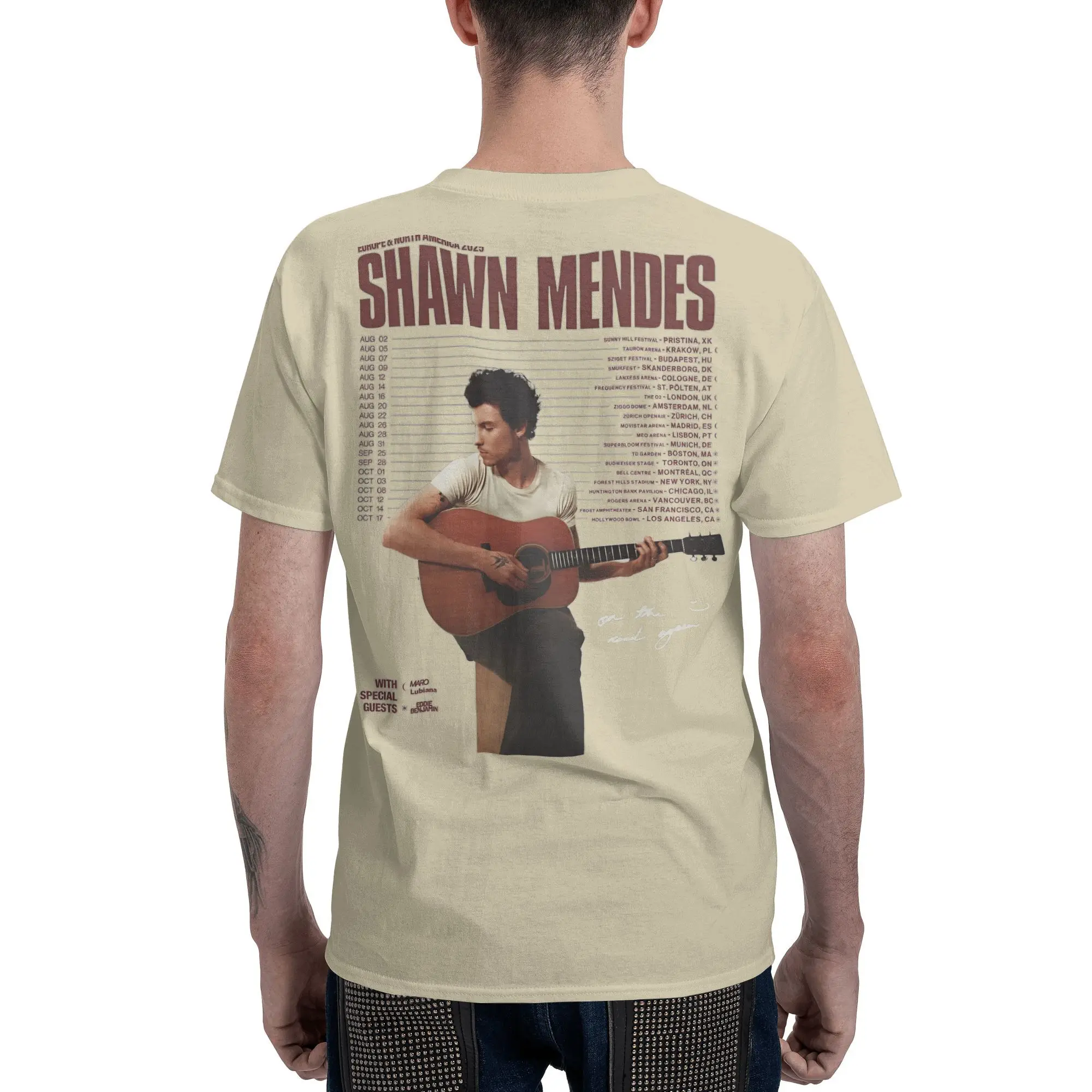 

Винтажная футболка Shawn Mendes on The Road Again Tour 2025 100, хлопковые футболки, летние футболки с короткими рукавами и забавным принтом Y2K