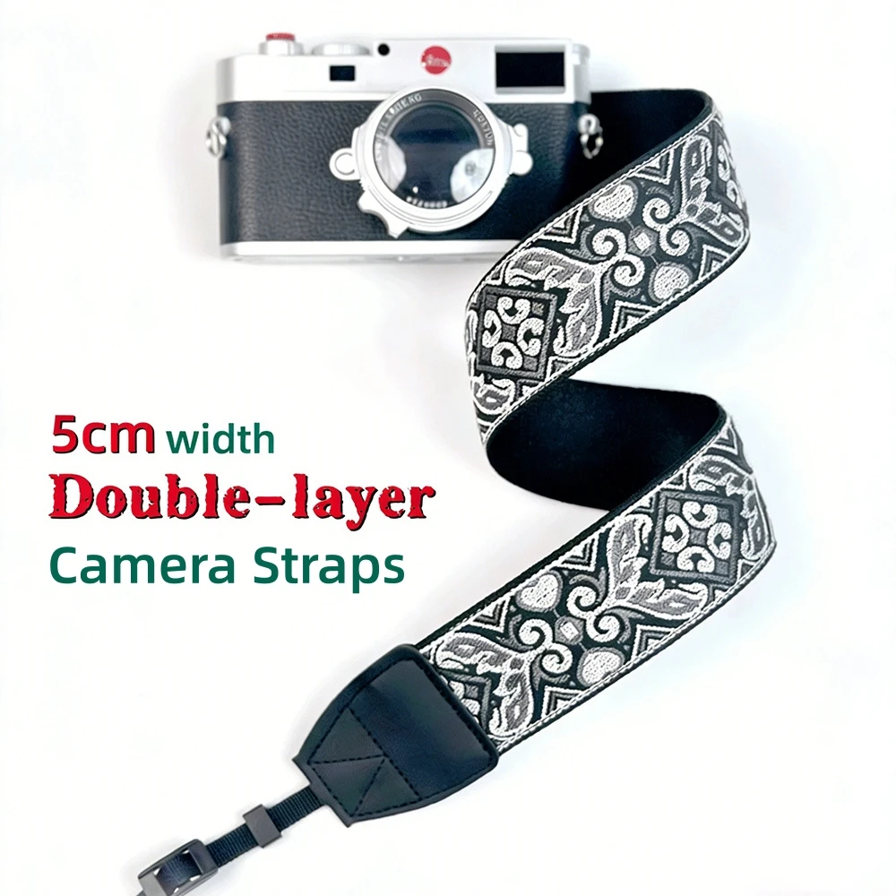 5cm Retro-Kamera-Schultergurt für Nikon Z9 Fuji X-T30 X-S10 XT5 Leica M11 Sony ZV-E10 Canon R50 Gewebter Nackengurt Zubehör