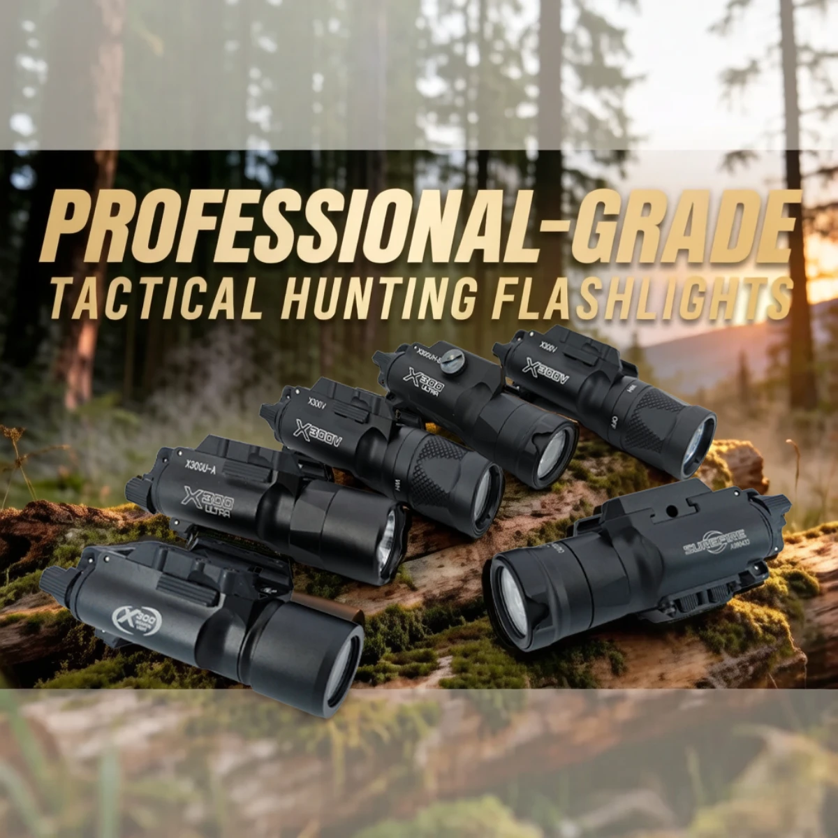 

Тактический светодиодный фонарь SureFire X300 X300U X300V X300V-IR X300UH XH35 с различными режимами работы: стробоскоп, ИК-излучение, инфракрасный свет.