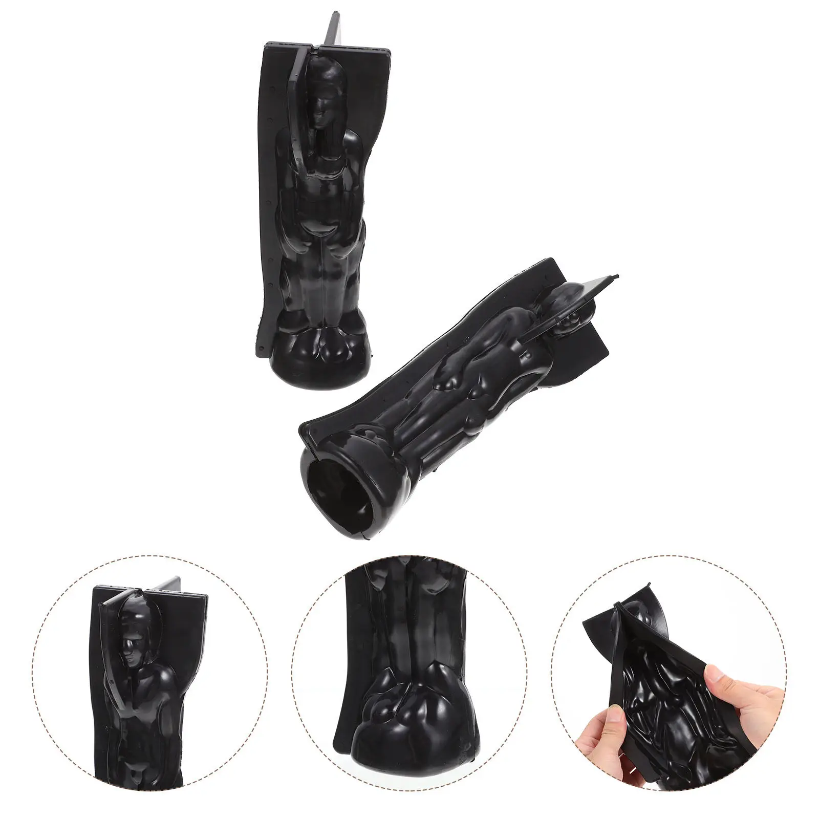 

2pcs Silicone Making Molds Christmas 3d Wax Mould Candles Tapered DIY Soap Body Woman Flexible Non Stick Practical