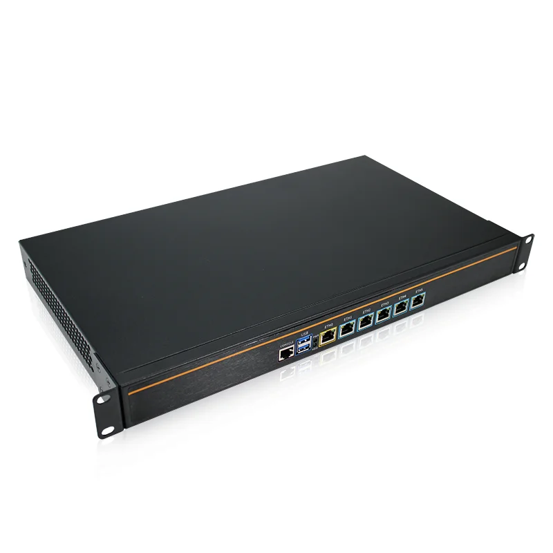 1U Rack Mounted Enterprise Server i3-2350M 3110M i5-2520M 6*Intel 82583V Nics Gateway Hardware Router Barebone Firewall Computer