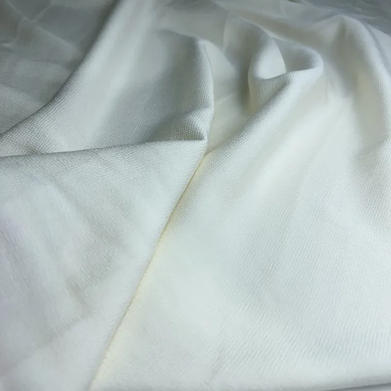 

White Solid Premium Custom Cotton Linen Yarn Twisted Fabric Skin-Friendly Natural Summer Dresses Eco-Friendly Textile Bulk