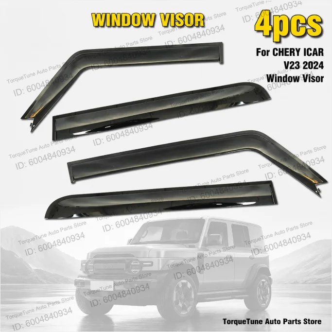 Premium Direct Fit Easy Installation Durable Window Visor Wind Deflector For CHERY ICAR V23 2024 Rain Guard Vent Visor