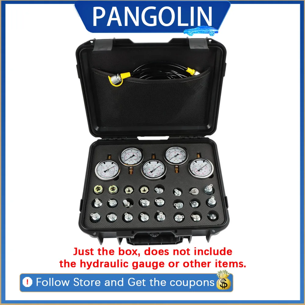 

PANGOLIN Hydraulic Test Instrument Set 6336 Storage Case Box with Protective Mesh Bag Pre-assembled and Ready to Use