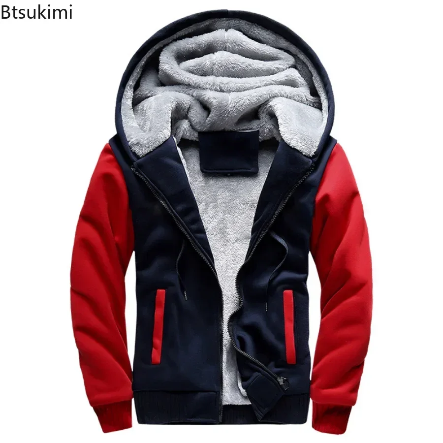 2025 Men's Warm Jacket Thicken Autumn Winter Jackets for Men Fleece Long Sleeve Coat Man Casual Hoodies Streetwear Men's Coats