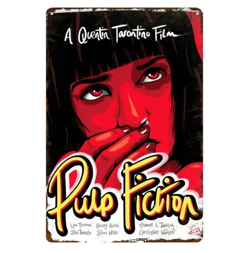 Pulp Fiction Uma Thurman Movie Metal Poster Tin Sign 20x30cm sign