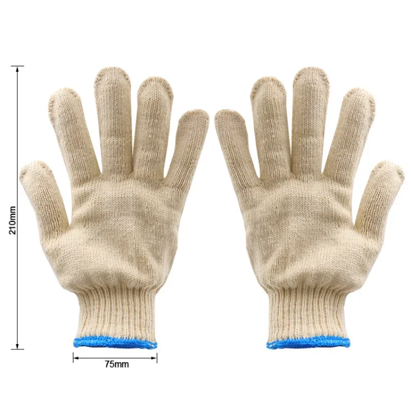 10Pairs Hand Gloves Garden Work Thin Cotton Glove Gardening Work Gloves Construction Welding Woodworking Gloves