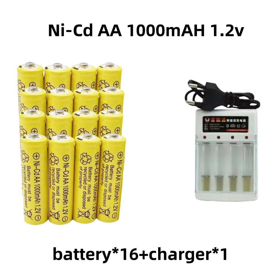 100% Original 1.2V AA1000mAh Rechargeable Alkaline Battery NI-MH 1.5 V Battery for Clocks Mice Computers Toys So On