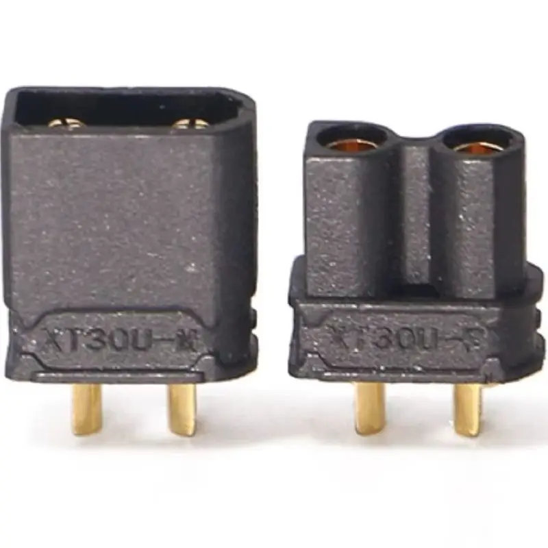 Free Shipping Amass 5 Pair Xt30u. B 2mm Copper Plated Gold Plated Waterproof Upgrade High Current Model Aircraft Adapter