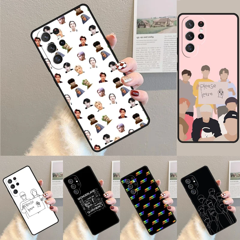 Cover For Samsung Galaxy S24 Ultra S21 S22 S8 S9 S10E Note 10 20 Plus FE S23 KPOP ATEEZ Phone case Coque