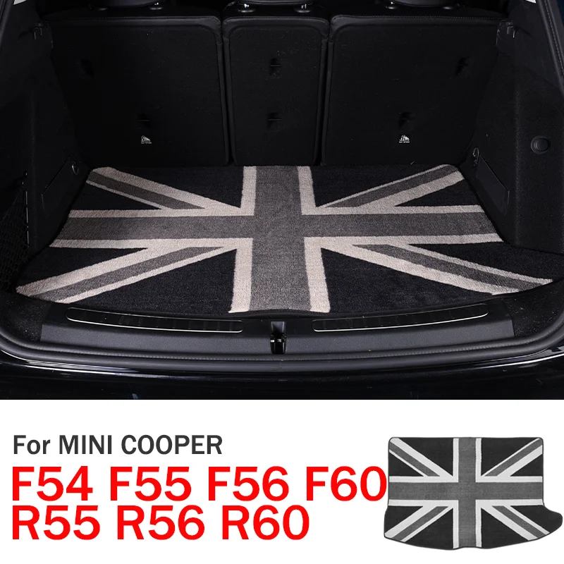 Union Jack Car Rear Trunk Mat For MINI COOPER F54 F55 F56 F60 R55 R56 R60 One S JCW Clubman Countryman Hatchback