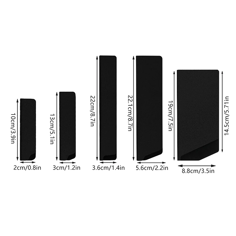 

Black Velvet Knife Cover For 3.5-10 Inch Knife Cases Eco-Friendly Material Black Plastic Kitchen Knife Blade Protector