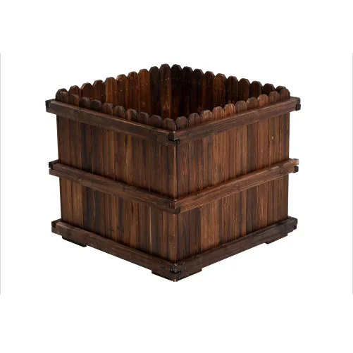 Antiseptic wood flower bed landscape flower pot Garden Outdoor partition Sales department Flower box Combination planting tree