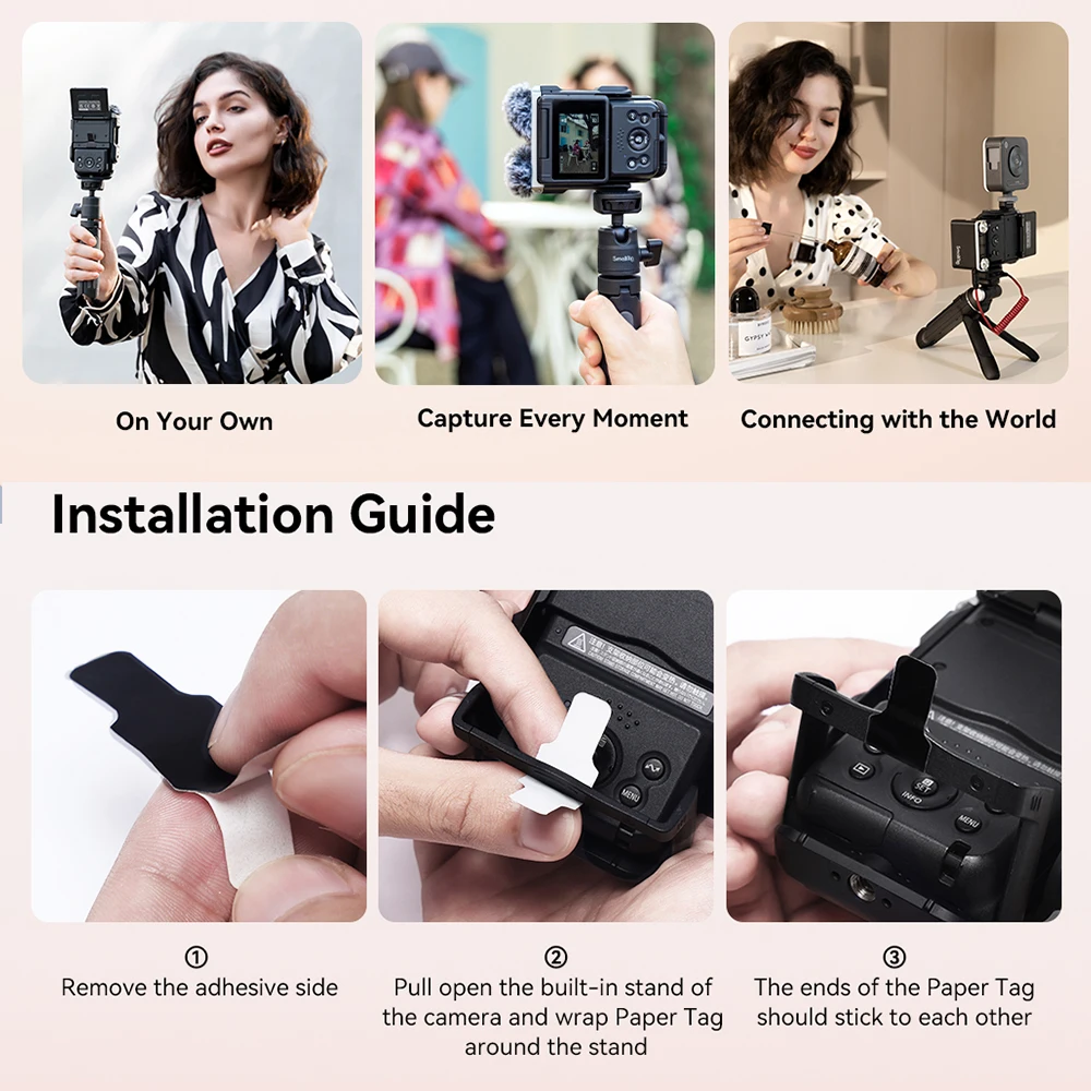 SmallRig Cage Kit for Canon PowerShot V10 Reduce Wind Noise By About 20dB for Live Broadcast Vlogging With Cold Shoe 4235