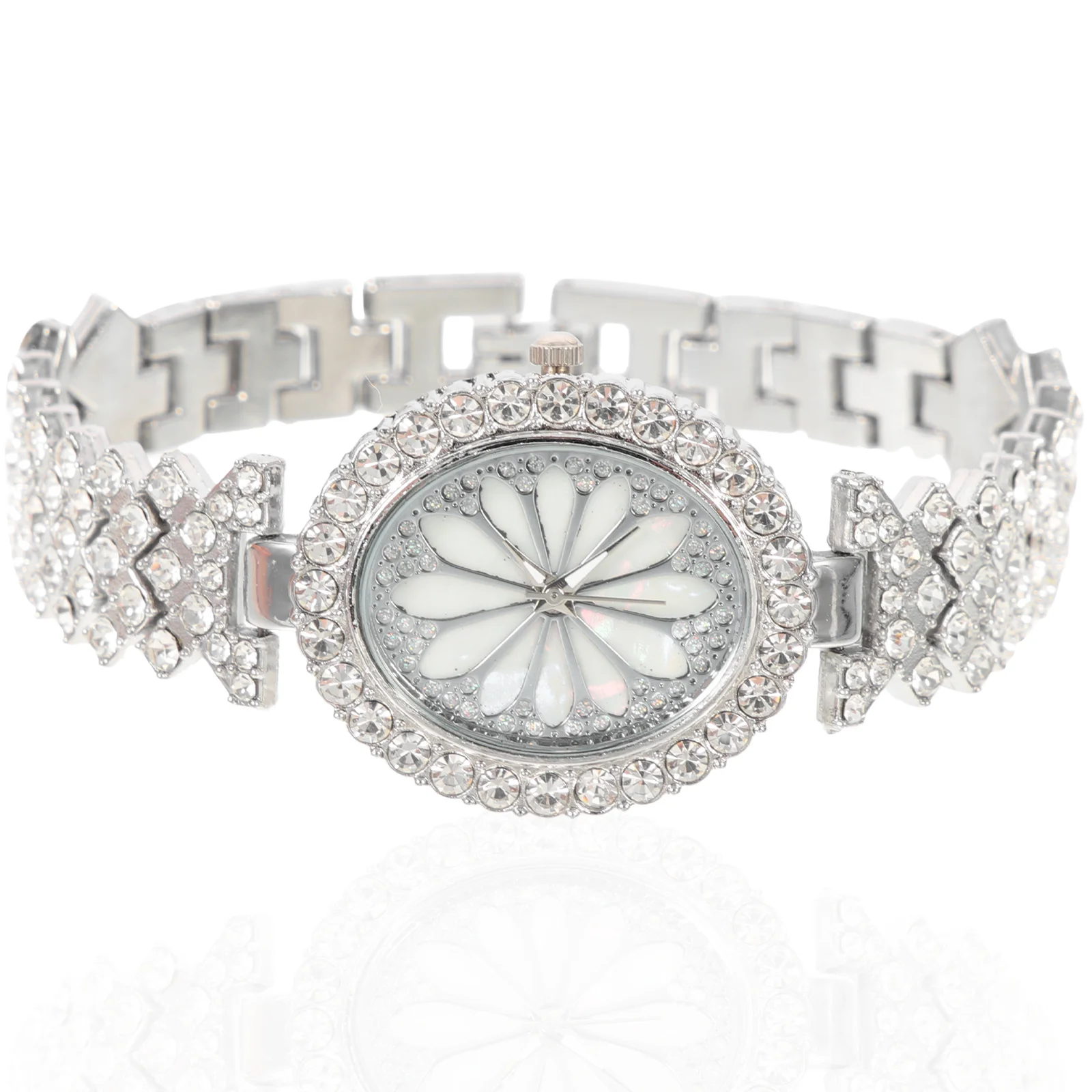 Orologio al quarzo da donna Elegante orologio da polso con strass lucidi, regalo di moda casual per la sua ragazza, orologio decorativo