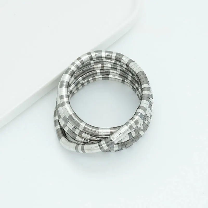 6mm 90cm DIY Eisen biegbare flexible gedrehte Schlangenkette Halskette, 1 Stück/Packung