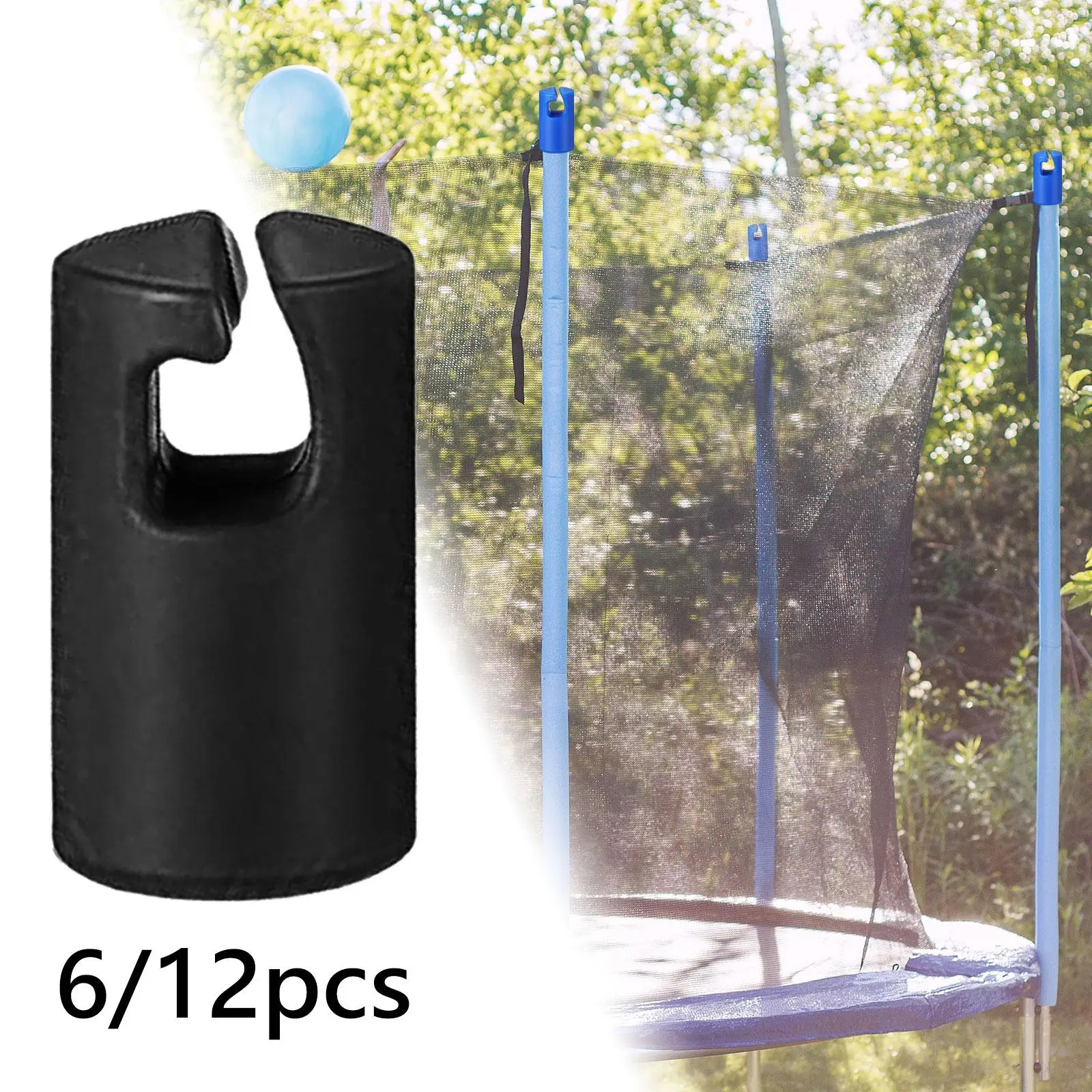 

Trampoline Flat Steel Sheet Top Protective Caps Outdoor Accessories for 25mm Pole Safety Net Secure Fit