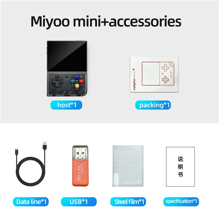 

MIYOO Mini+ 3.5 Inch IPS Screen Retro Handheld Game Console Miyoo Mini Plus Classic 3000mAh Joysticks & Game Controllers