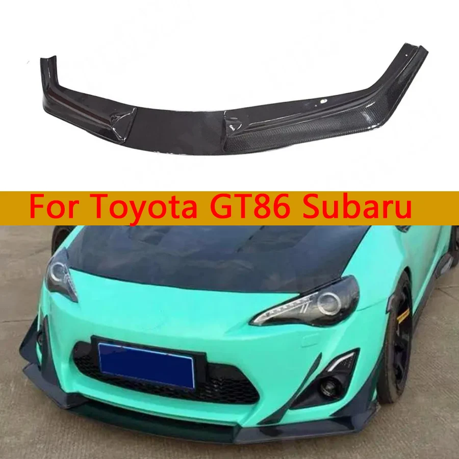 For Toyota GT86 Subaru BRZ Carbon Fiber Front lip Car Front Bumper Diverter Spoiler Diffuser Front lip chin Car Accessories