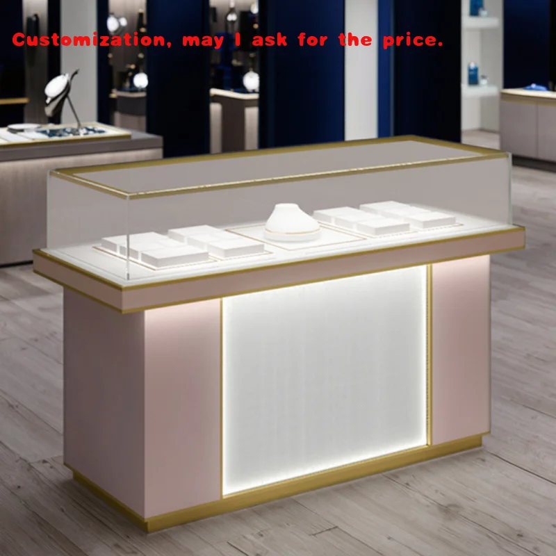 

на заказ.Роскошная мебель из нержавеющей стали, светодиодная подсветка, стекло, витрина для ювелирных изделий, магазин, стойка, магазин и выставочный зал ювелирных изделий