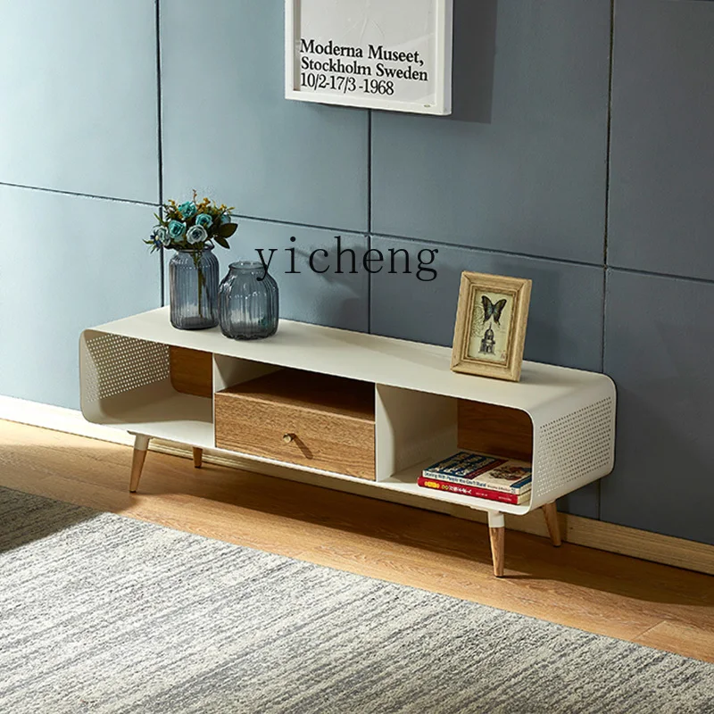 Zk TV Cabinet and Tea Table Combination Set Modern Simple Small Apartment Living Room TV Stand