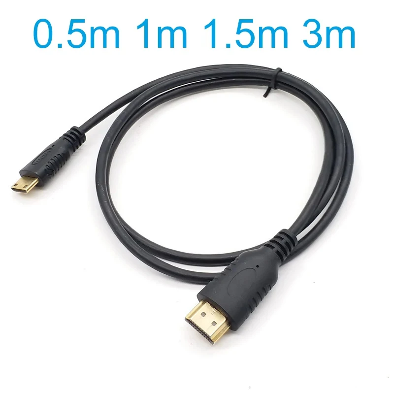 Mini HDMI to HDMI Standard HDTV Connect Cable for Camera TV HDMI adapter 0.5M 1M 1.5M 3M