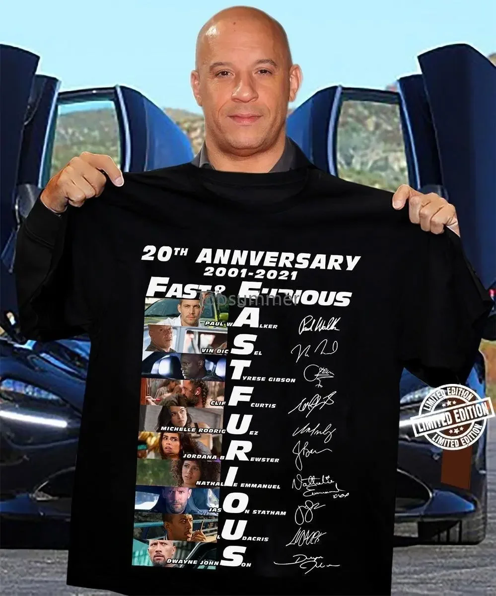 20Th Anniversary 2001-2021 Fast And Furious Shirt(S-5Xl)