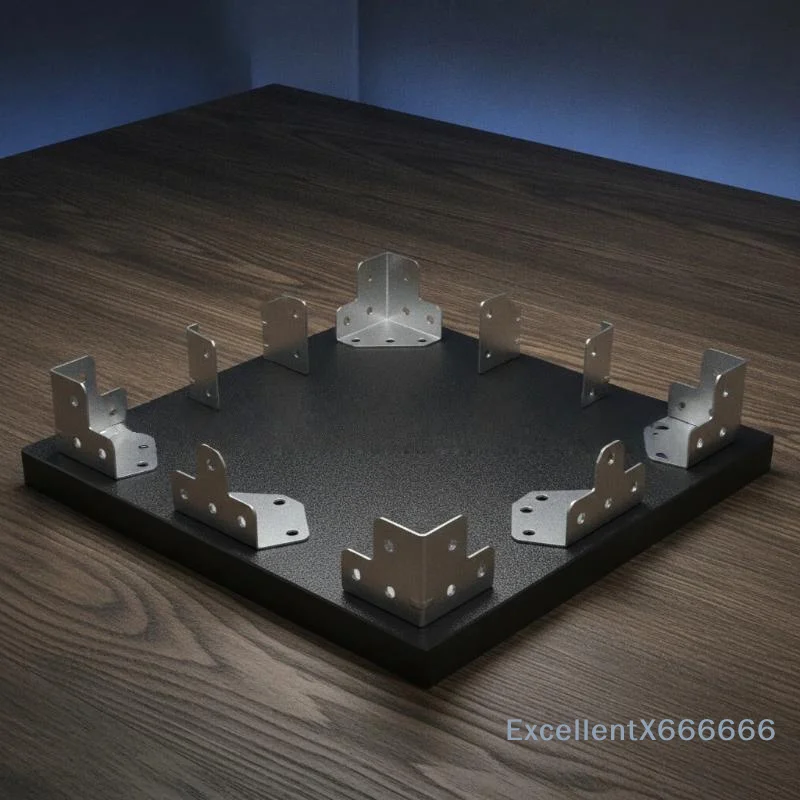 6 Hole Reinforced Metal Corner Bracket Angle Code Hardware Fitting For Tool Case Aviation Cabinet Reinforce Repair
