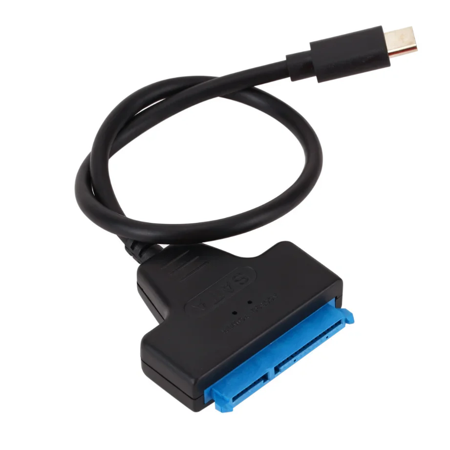 USB-C-zu-SATA-Adapter, SATA-zu-Typ-C-Kabel, USB 3.1, bis zu 6 Gbit/s, unterstützt 2,5 Zoll SSD, HDD-Festplatte, 22-poliges SATA-Kabel