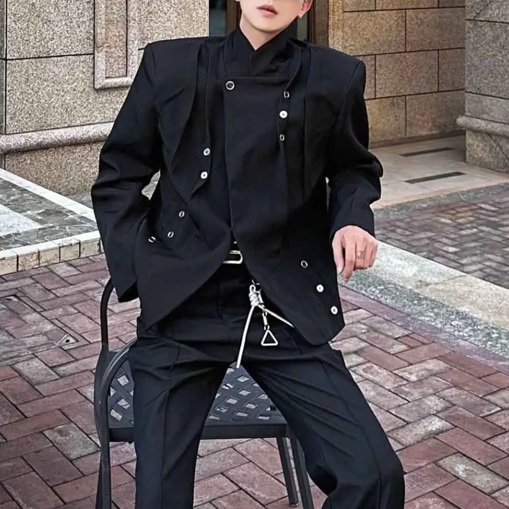 Winter New Men's Solid Color Long-Sleeved Jacket American Retro Fashion Trend High Street Simple Casual Loose Niche Men's Tops