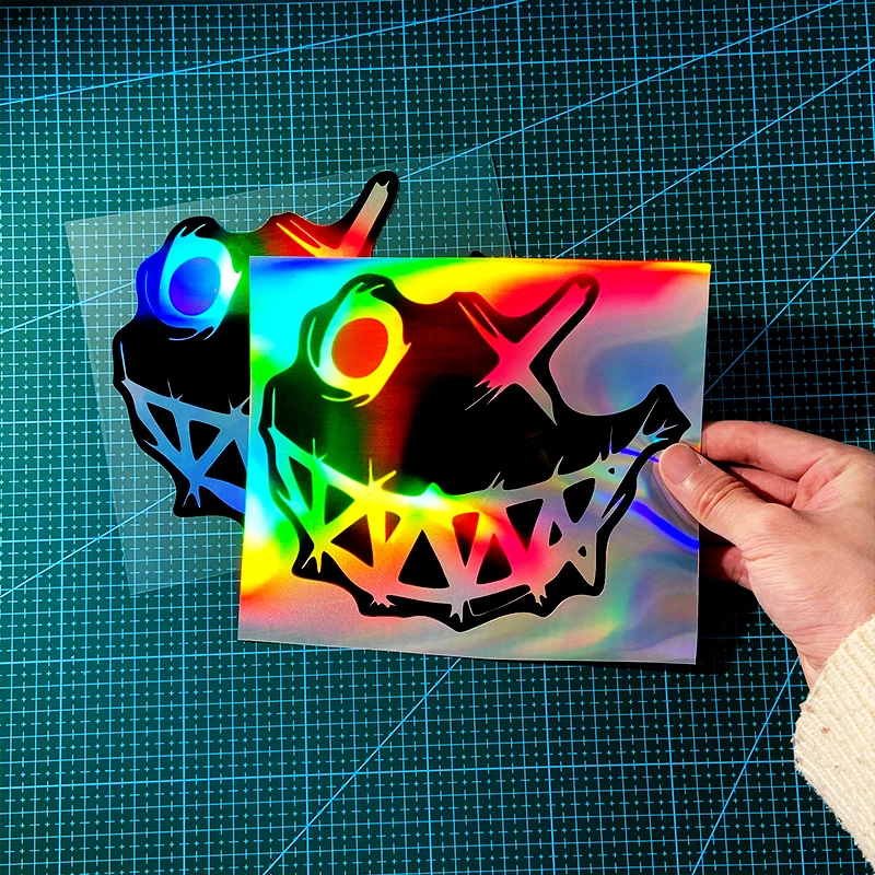 1 قطعة شيطان الوجه المبتسم مقاوم للماء ملصقات السيارات مقاوم للماء للسيارات نافذة الوفير الخلفي الزجاج الأمامي شارات الفينيل زخرفة مضحكة