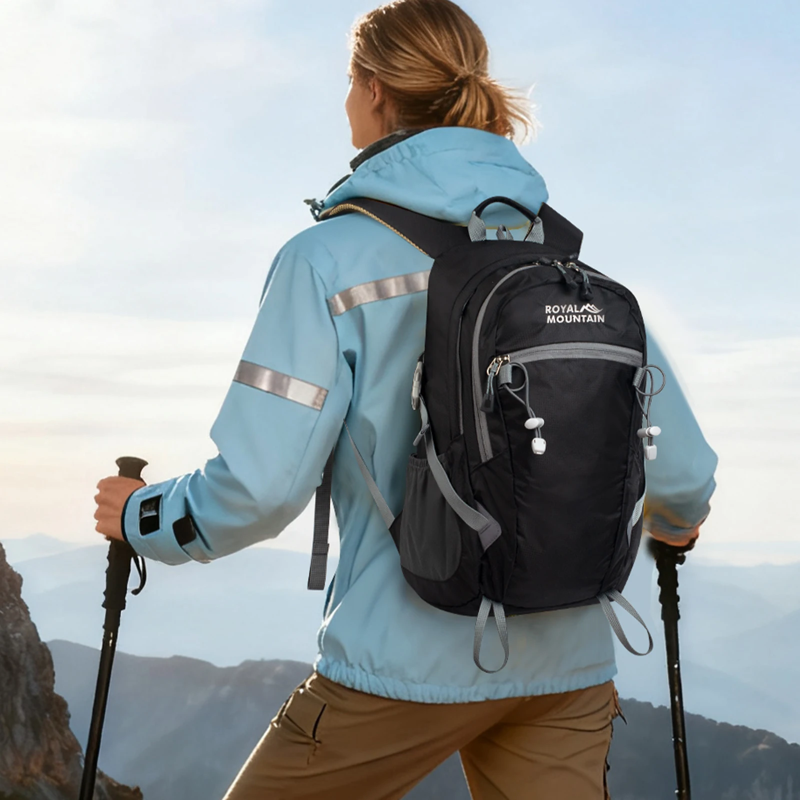 20L & 30L Outdoor-Rucksack mit Regenschutz, Wasserabweisendes Gewebe, Mehrere Fächer, Geeignet für Alle Geschlechter und Umgebungen – Detail 2