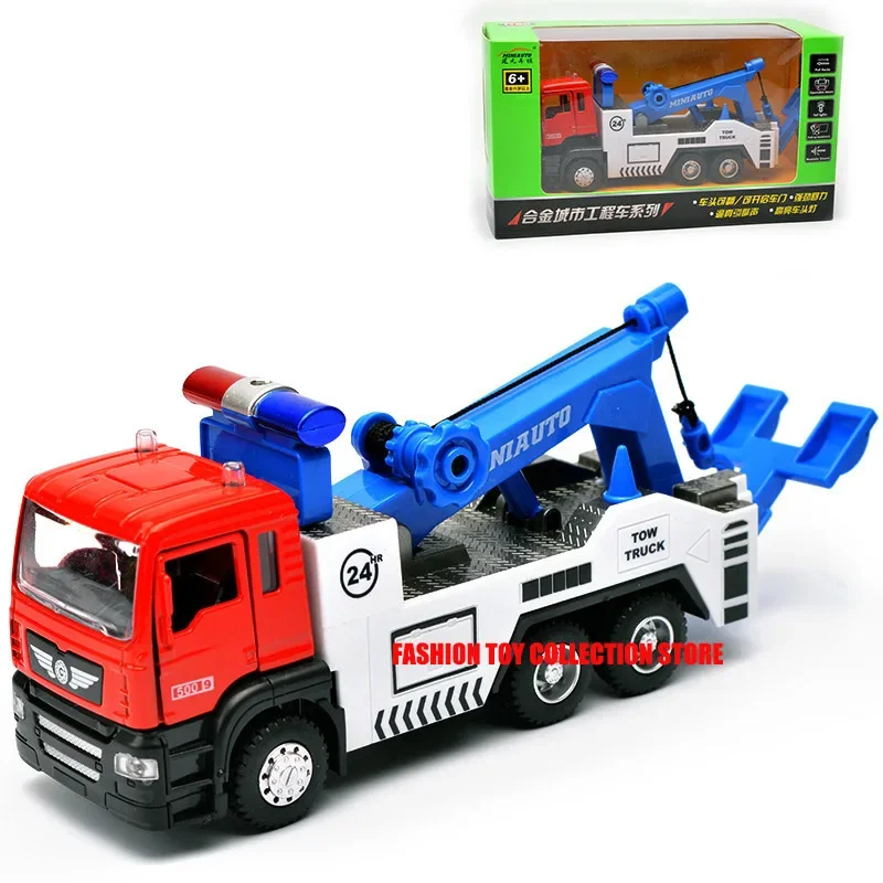 Transporteur modèle alliage remorque voiture moulé sous pression avec véhicules sonores et lumineux retirer voiture ensemble jouets pour enfants cadeau