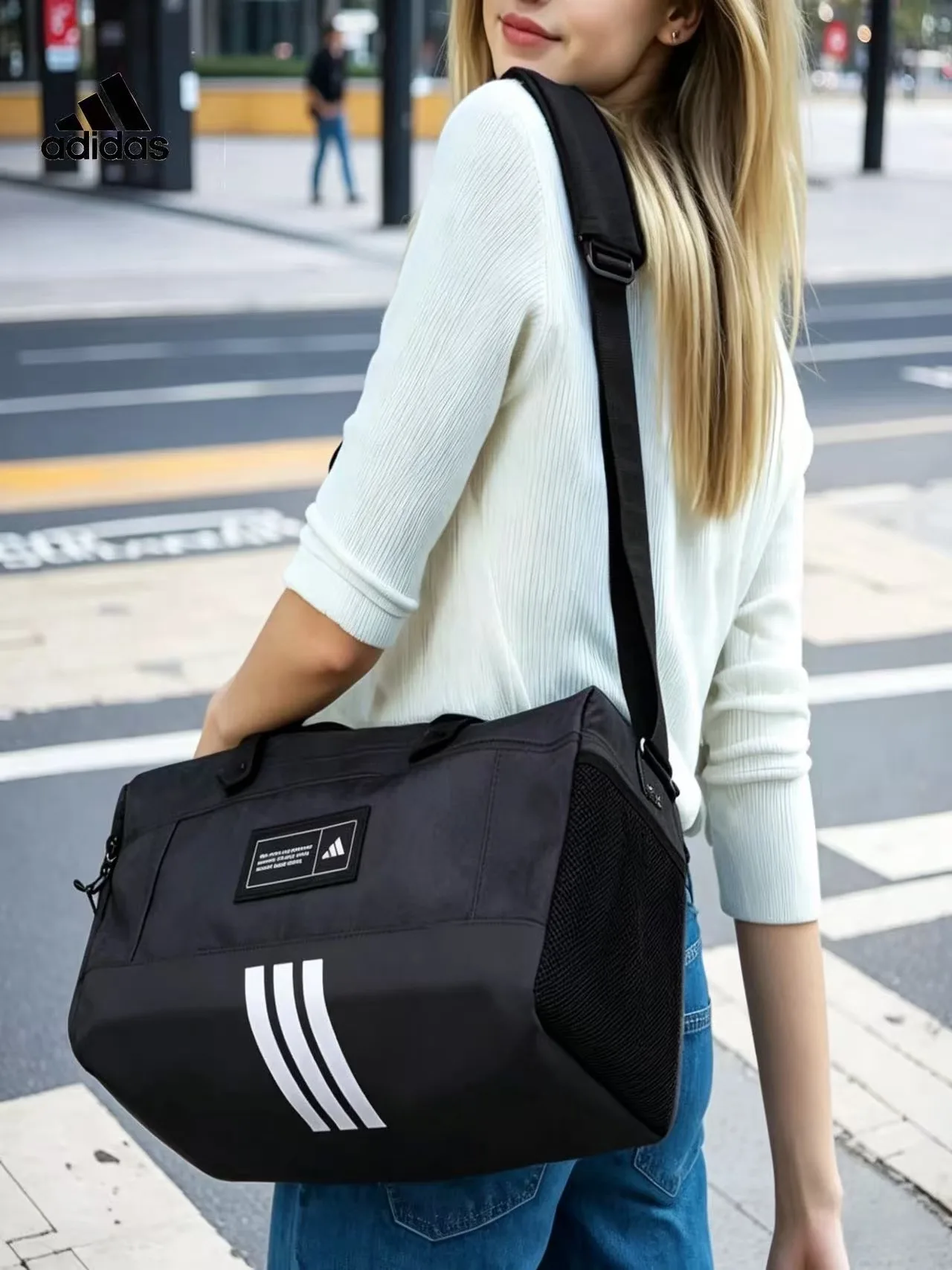 

Adidas Unisex Duffle Bag New Arrival Fitness Training Bag Portable Large Capacity Travel Storage Crossbody Shoulder Bag IM5523