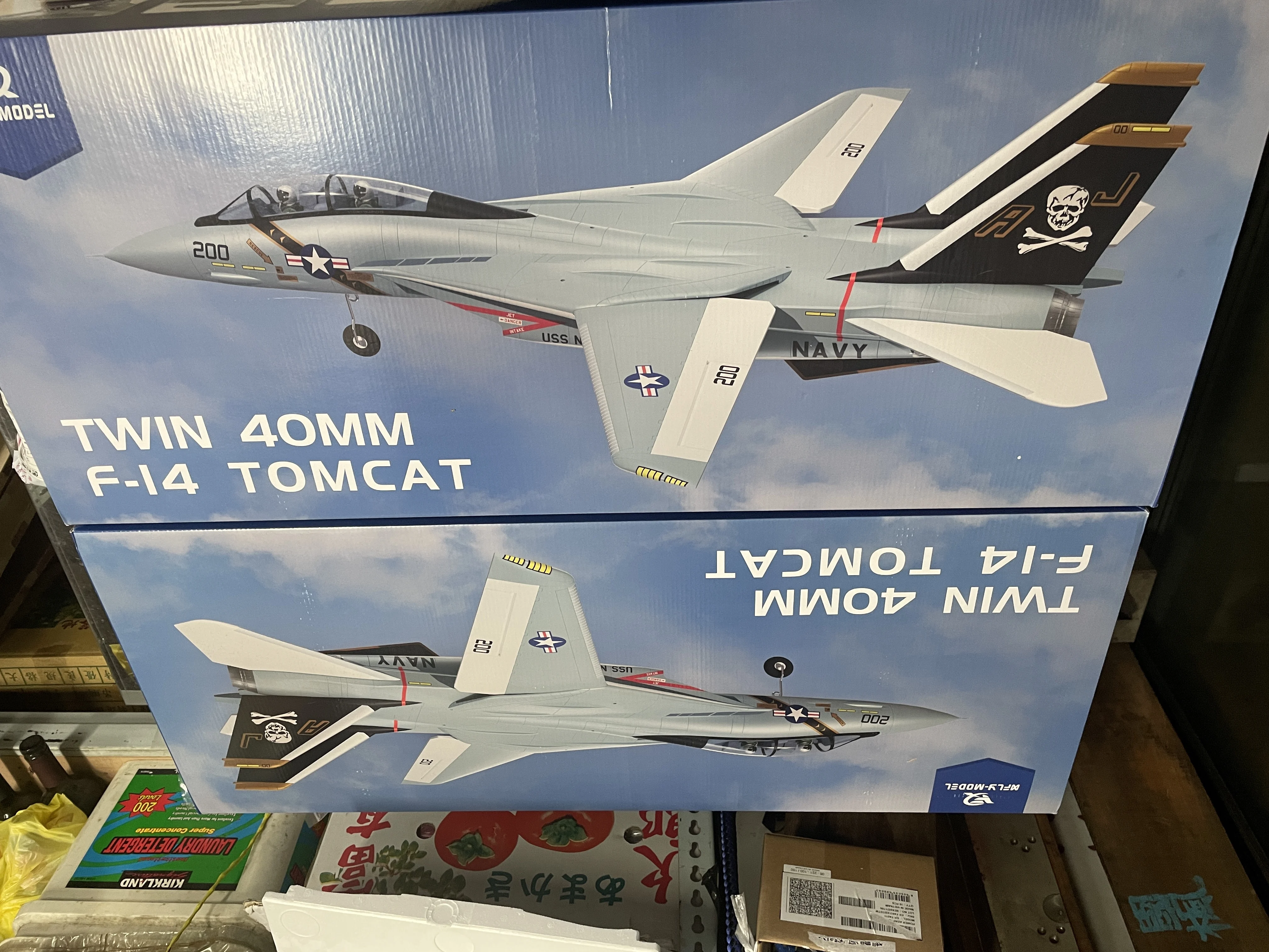 Xfly المزدوج 40 مللي متر المحرك F-14 "Tomcat" التوأم محرك أنبوبي 970 مللي متر جناحيها مقاتلة تجميعها الثابتة الجناح الكهربائية نموذج عيد الميلاد Birt