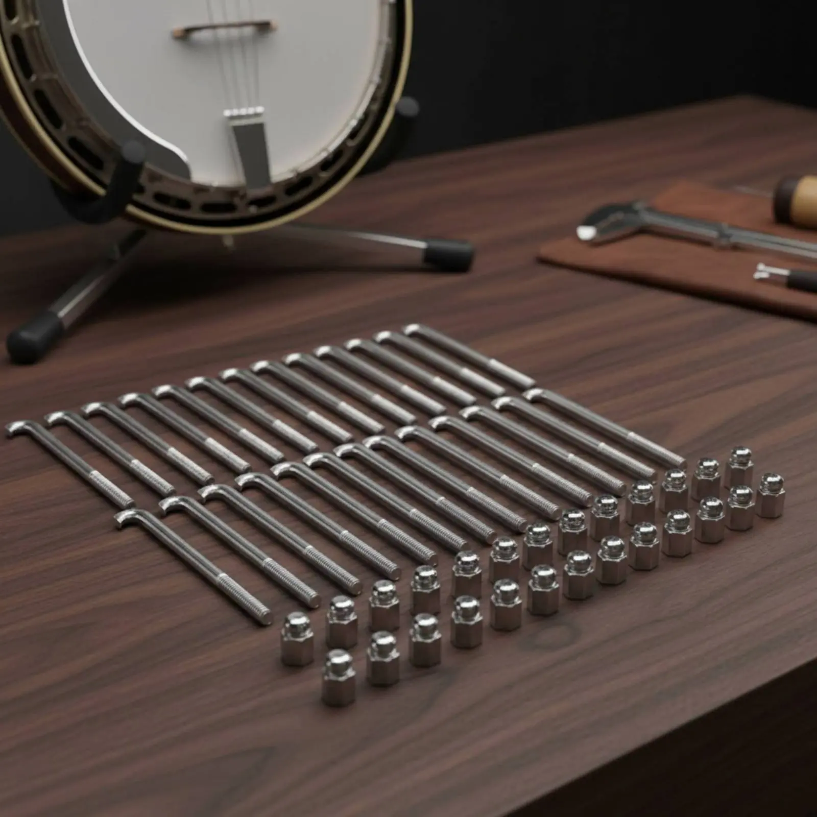 kit-de-48-pecas-de-gancho-e-porca-para-banjo-conjunto-robusto-de-ganchos-para-cordal-de-banjo-pecas-para-instrumentos-musicais-resistente-a-ferrugem-facil-de-substituir