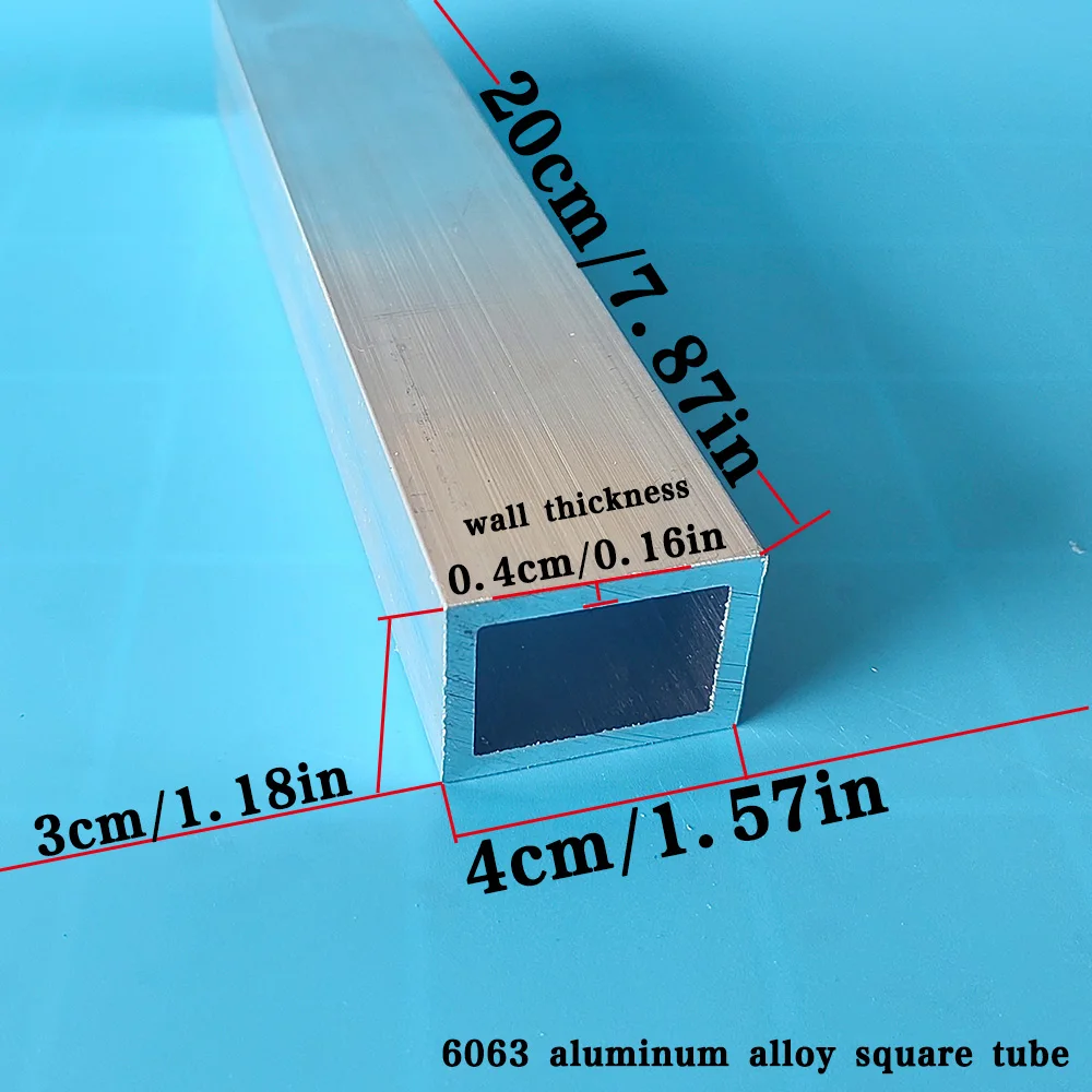

High quality aluminum alloy square tube, size: 30mm x 40mm, length: 200mm~500mm，Wall thickness: 4mm。
