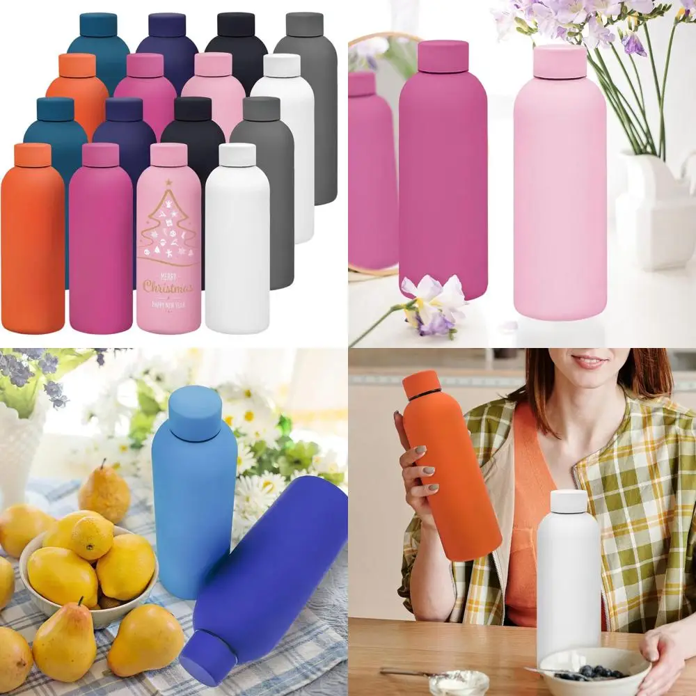 

Set of 16 Stainless Steel Insulated 17oz Vacuum Water Bottles - Personalized Double Wall Sports Bottles for Travel, Team, Office