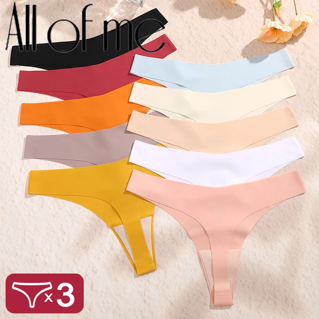 3 sztuk/zestaw seksowna bielizna stringi kobiece t-back bielizna bliscy bezszwowe kalesony z niskim stanem 10 kolorów Lady majtki bikini XS-XL