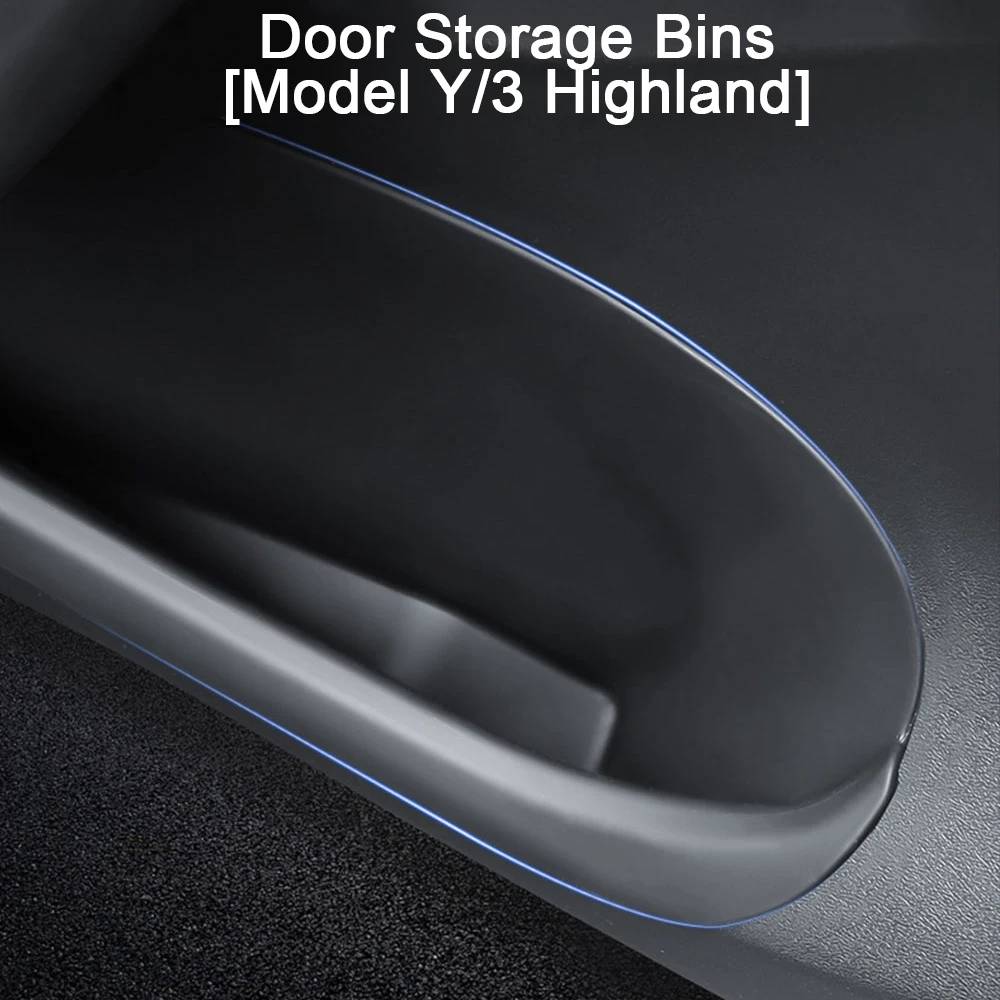 Scatola portaoggetti per porta maniglia tasca laterale proteggi fodera Center Console Organizer Bin per Tesla Model Y 2024-2020 modello 3 Highland