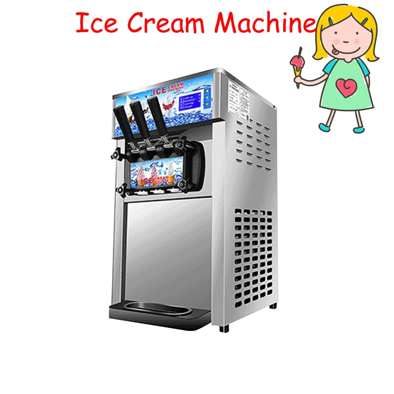 Volautomatische 18L/H zachte, op maat gemaakte ijsmachine met kleine capaciteit en 3 smaken