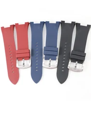 Durable Silicone Watchbands for Armani Ax1802/Ax1050/Ax1803 Series with Concave Interface 31*14mm Watch Strap