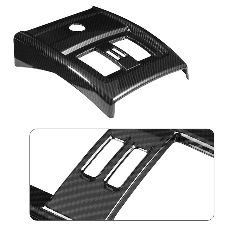 Estilo de fibra de carbono Abs cromado Interior asiento trasero cubierta de ventilación de aire acondicionado embellecedor para Bmw 3 4 Series Gt F30 F34 2013-2018